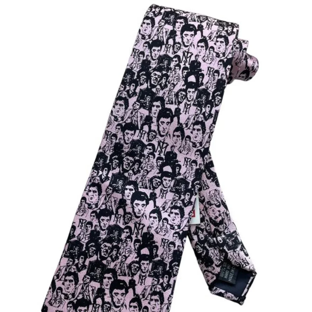 New Mens Scarface Al Pacino Montana Collage Gangster Miami Necktie‎ Neck Tie